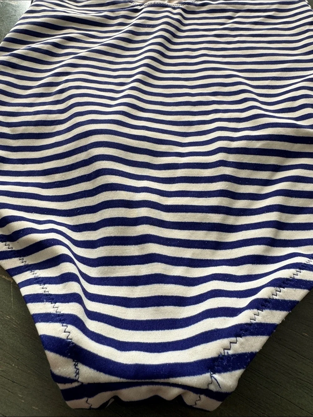 Crewcuts Navy & White Striped One-Piece Swimsuit with Gold Star